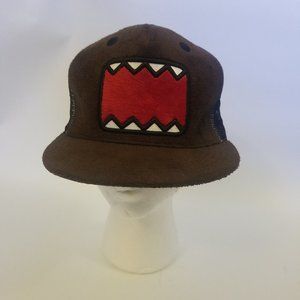 Fuzzy Brown Domo Snapback Flatbill Hat Cap Japan Animation